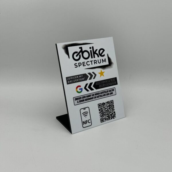 NFC Google Aufsteller mit Logo und QR Code [Theke] – Bild 5